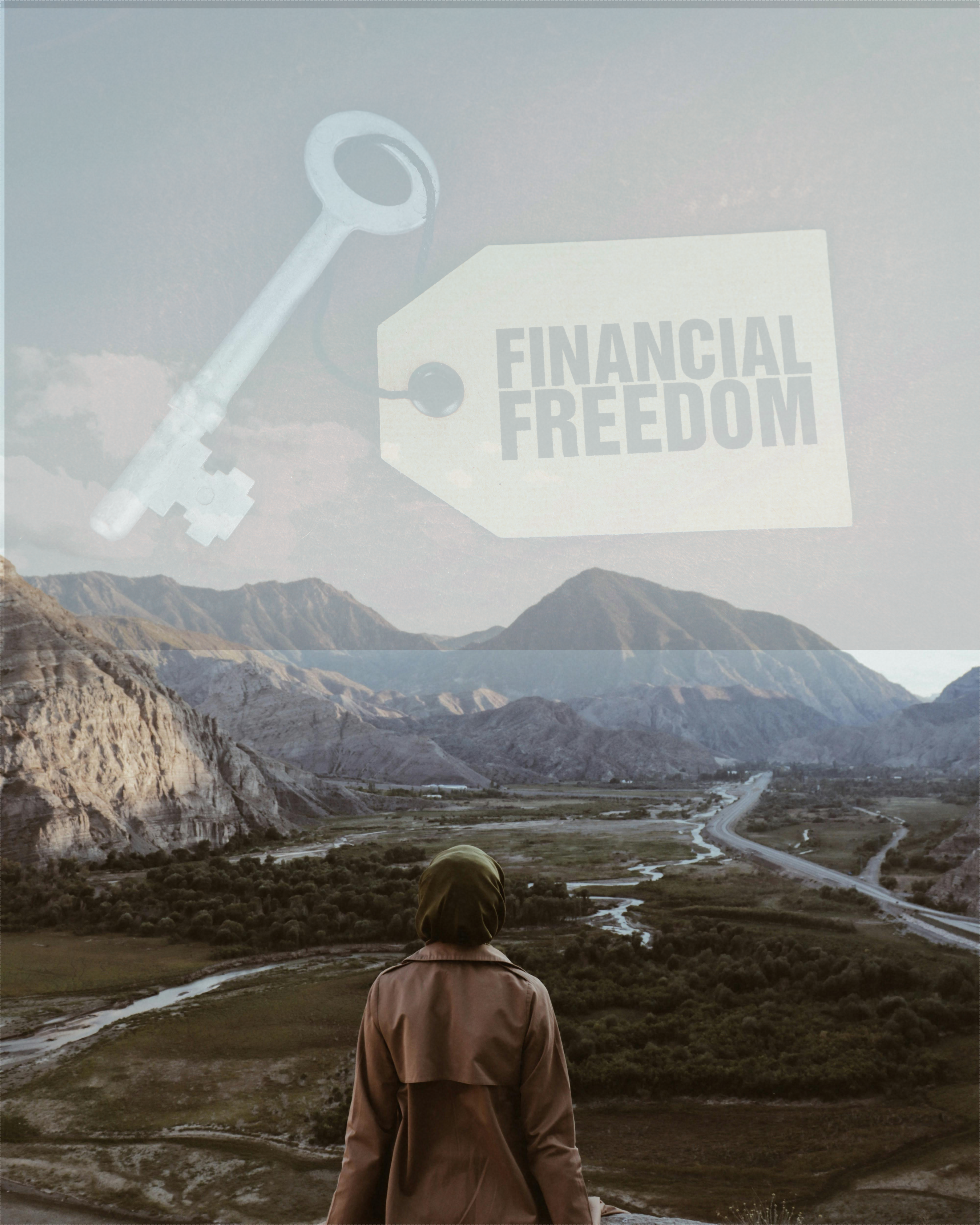 Muslim woman planning her microretirement budget at a bright desk, symbolizing financial freedom and halal money goals.